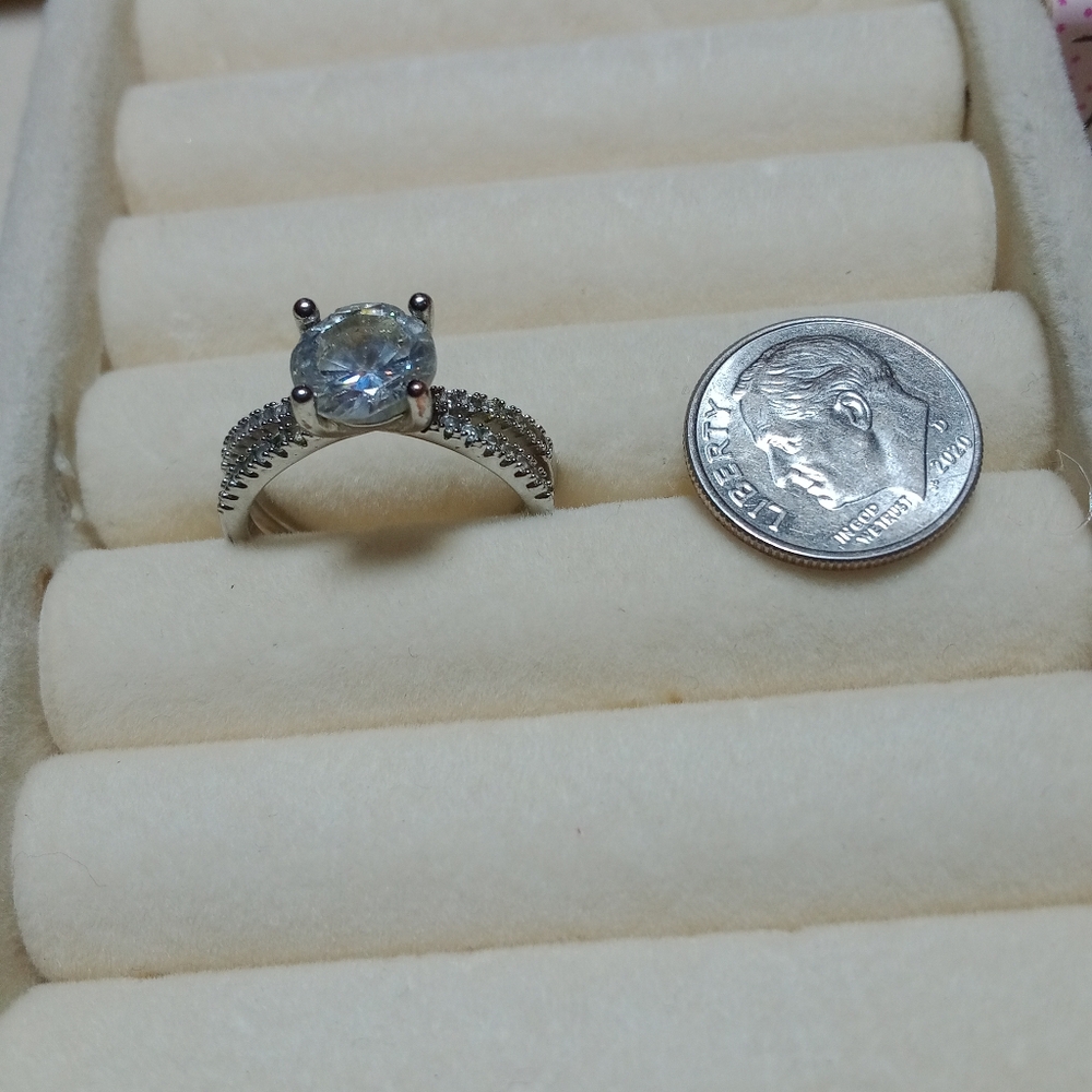 Double cross band silvertoned
